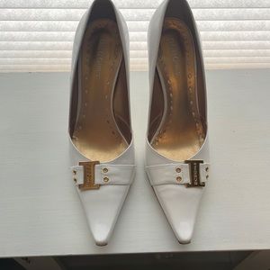 BCBGirls soft white heels, size 8